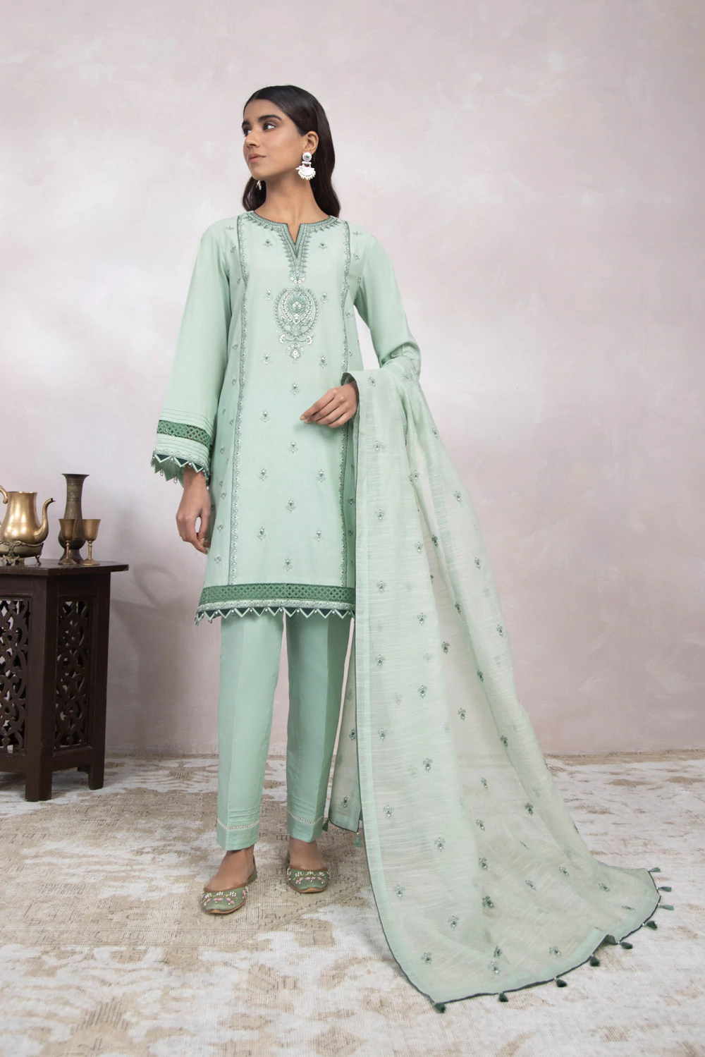 2 Piece - Embroidered Lawn Suit