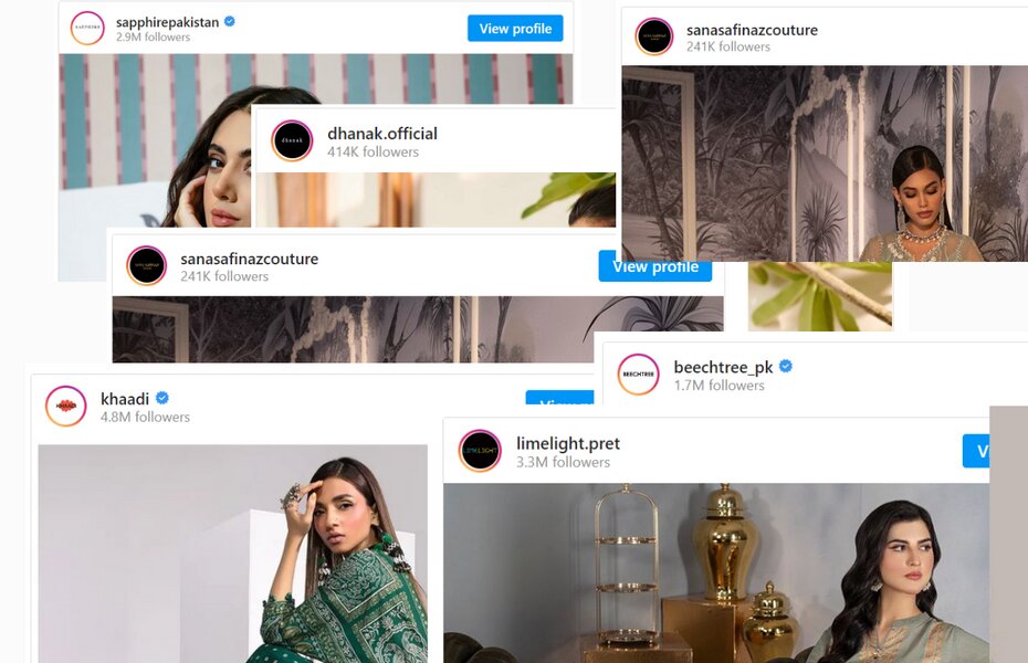 Festive & Eid Collections By Pakistani Clothing Brands Through Instagram