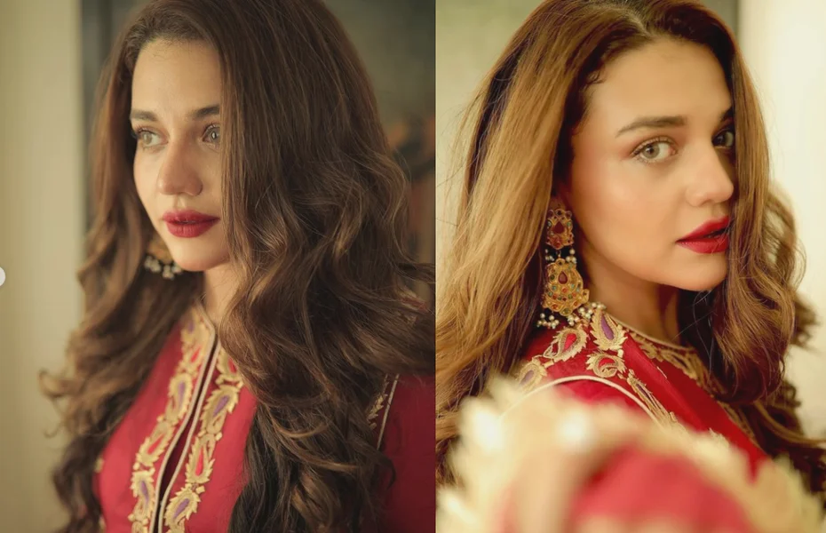 Zara Noor Abbas Slaying Red Outfit in Her Late-Eid Post