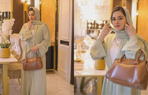 Aiman Khan in A Pastel Abaya Gives Some Major Modest Wear Fashion Inspiration