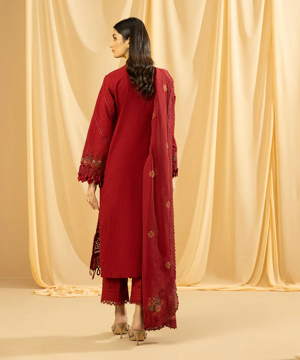3 PIECE - DYED EMBROIDERED LAWN SUIT back