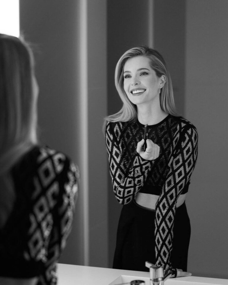 Meghan Fahy posed for Armani Beauty celebrating Makeup Artistry ahead of Variety Dinner